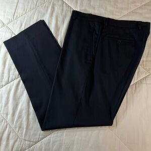 Santorelli Mens Italian Luxury 100% Virgin Wool Dress Pants Black Size 34 #2395